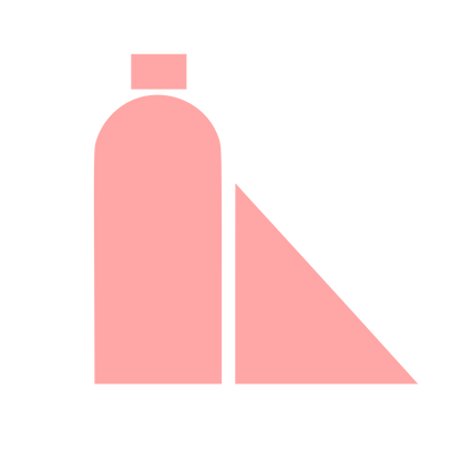 Bauhaus Bottle Triangle Logo #ffa6a6