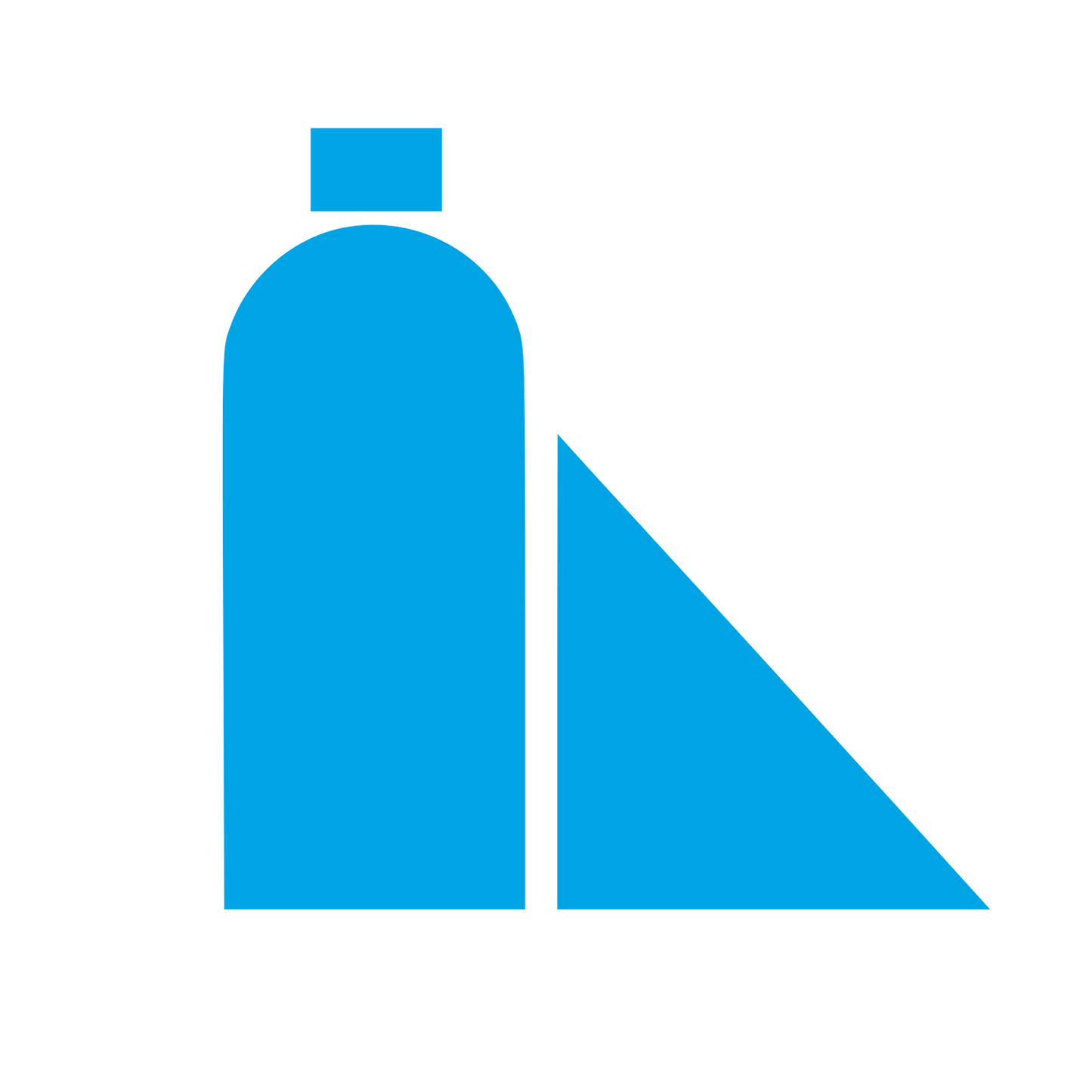 Bauhaus Bottle Triangle Logo #00a3e4