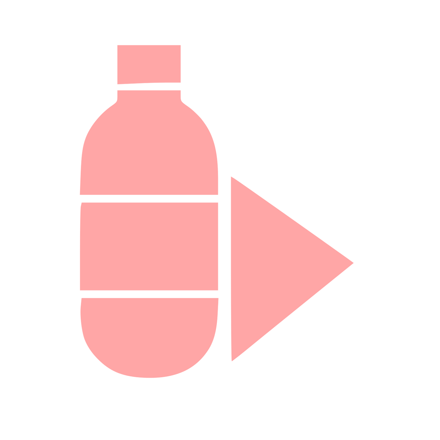 Reusable Bottle Arrow Logo #ffa6a6