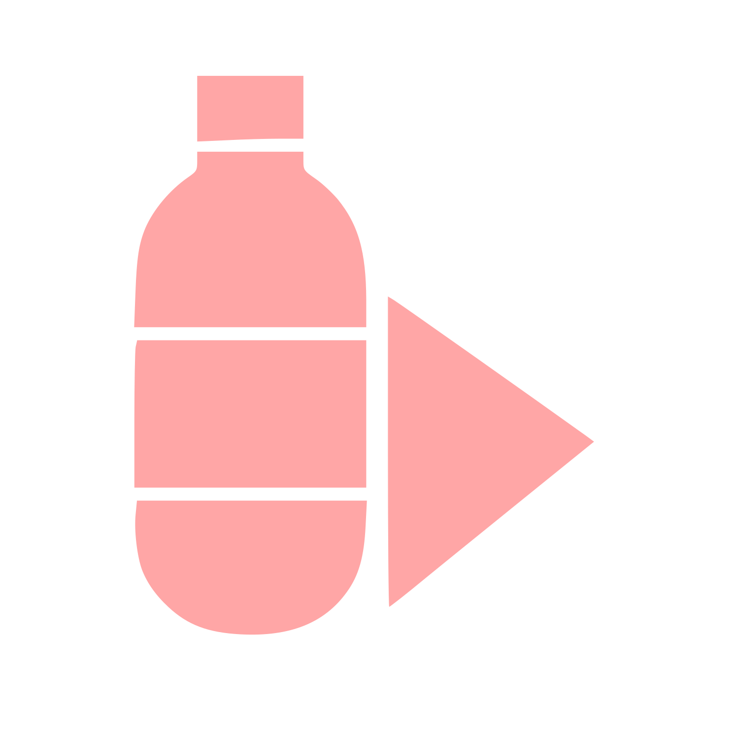 Reusable Bottle Arrow Logo #ffa6a6