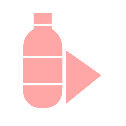 Reusable Bottle Arrow Logo #ffa6a6