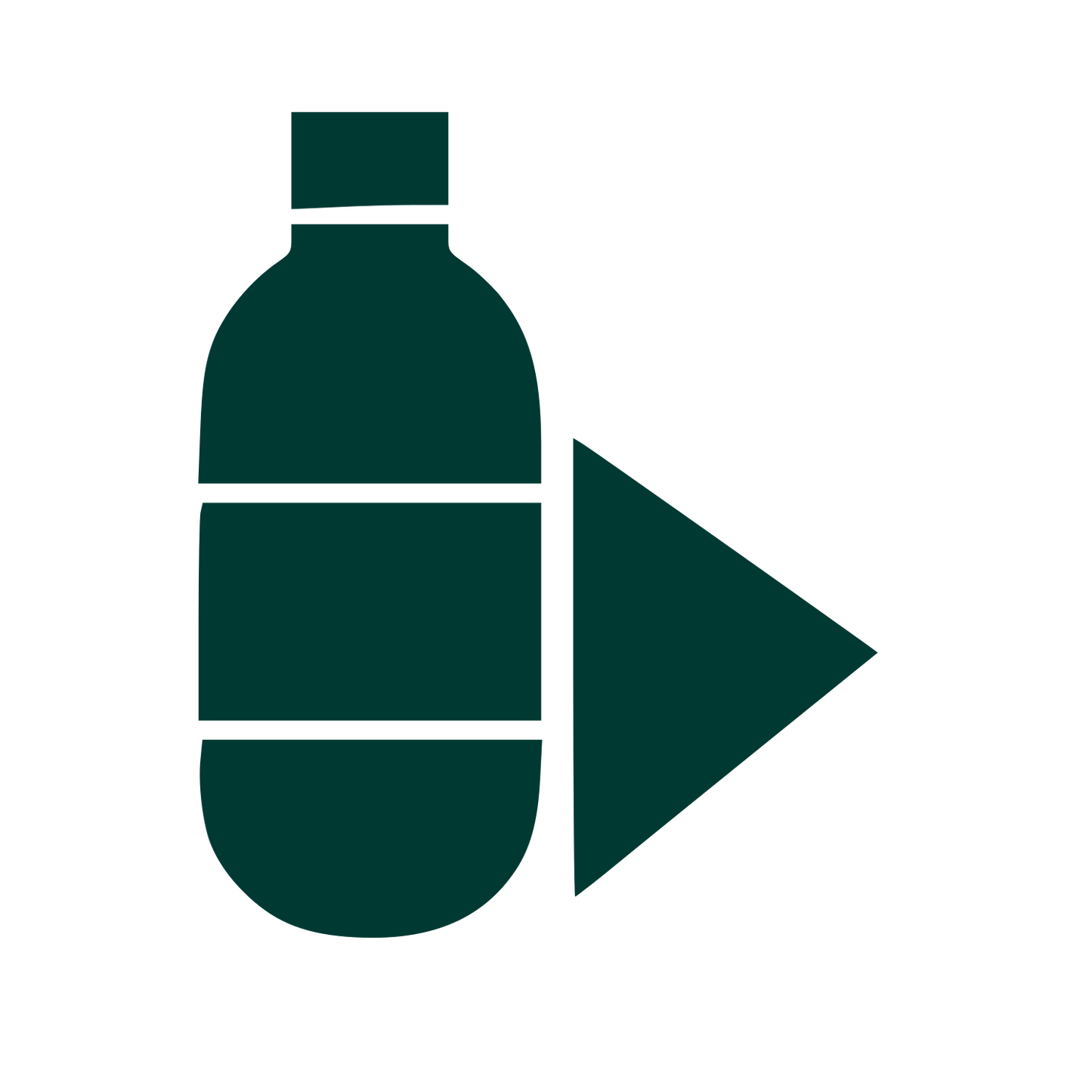 Reusable Bottle Arrow Logo #003932