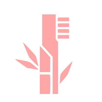 Bamboo Toothbrush Brutalist Logo #ffa6a6