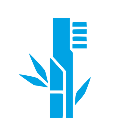 Bamboo Toothbrush Brutalist Logo #00a3e4