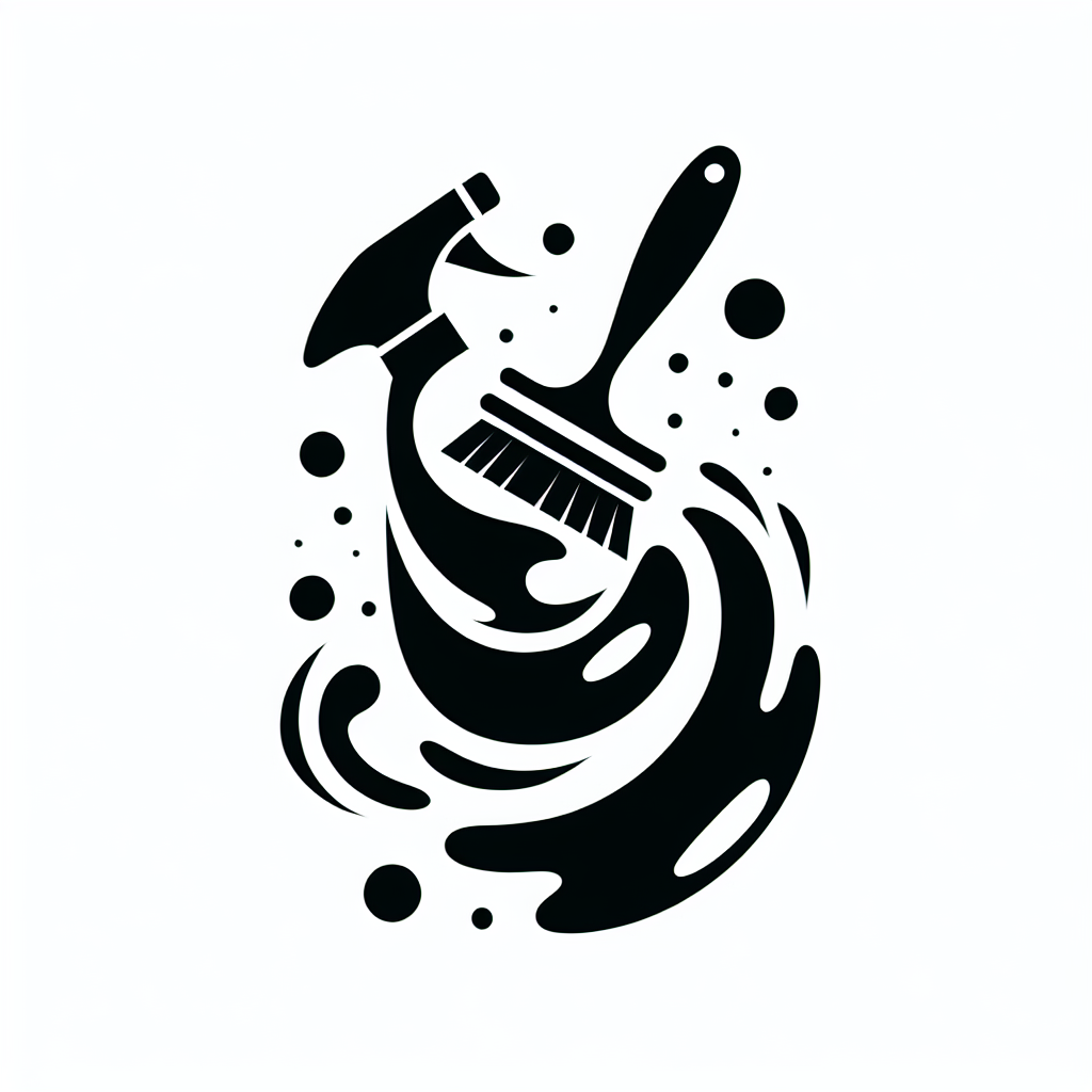 Spray Bottle Brush Swirl Logo