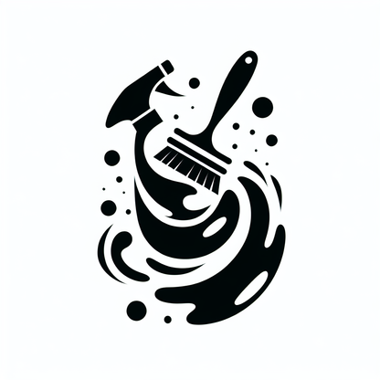 Spray Bottle Brush Swirl Logo
