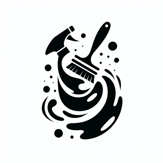 Spray Bottle Brush Swirl Logo