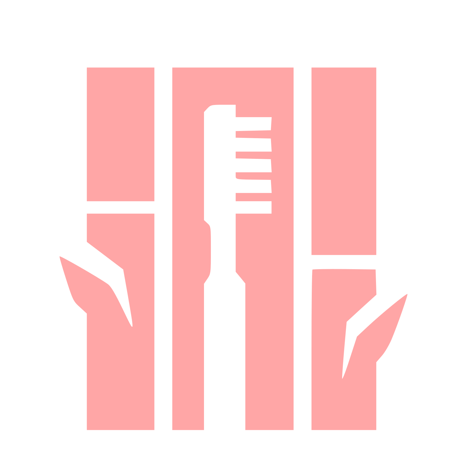 Bamboo Toothbrush Brutalist Logo #ffa6a6