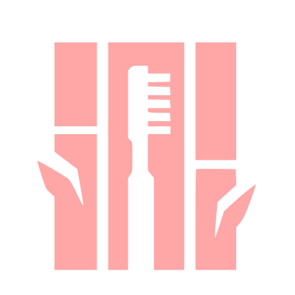 Bamboo Toothbrush Brutalist Logo #ffa6a6