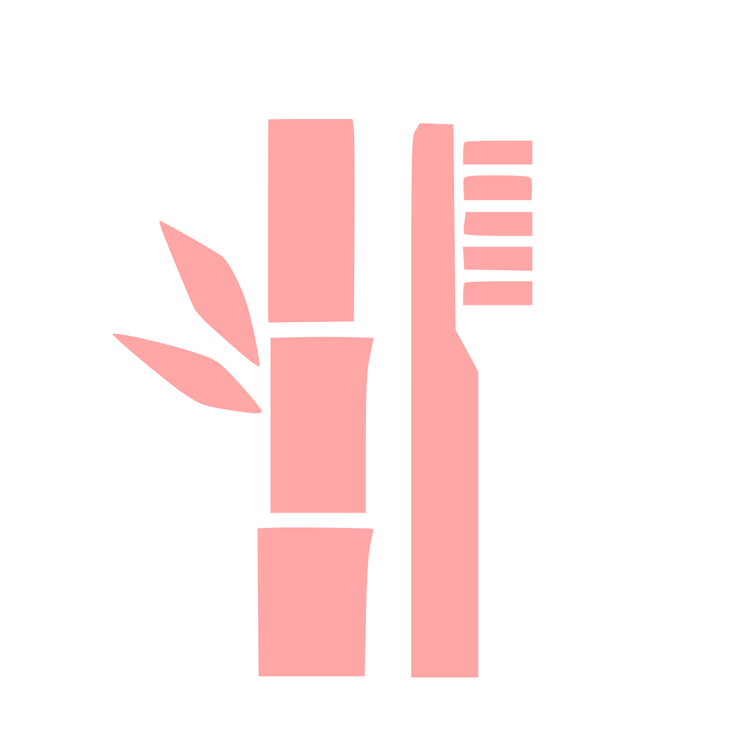 Bamboo Toothbrush Logo #ffa6a6