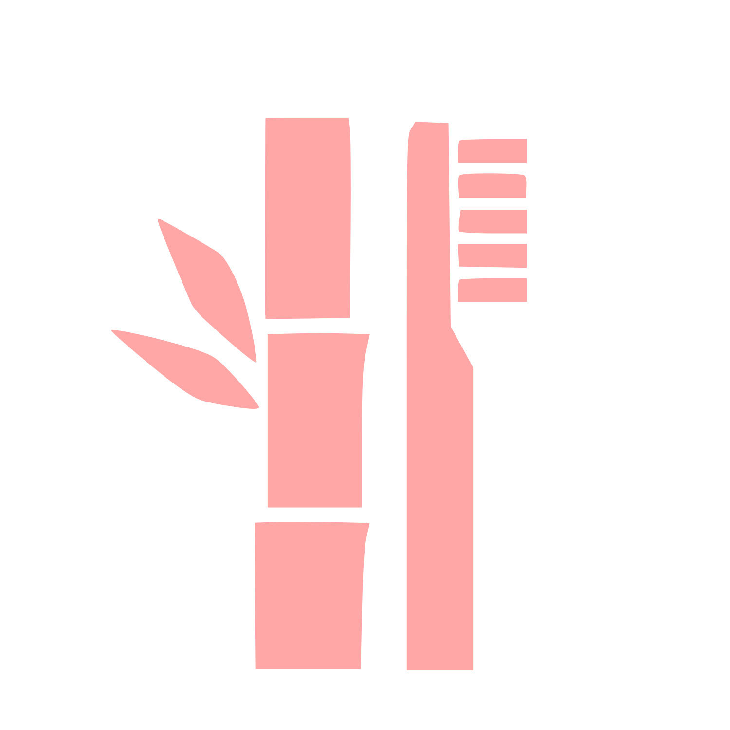 Bamboo Toothbrush Logo #ffa6a6
