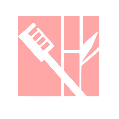 Bamboo Toothbrush Brutalist Logo #ffa6a6