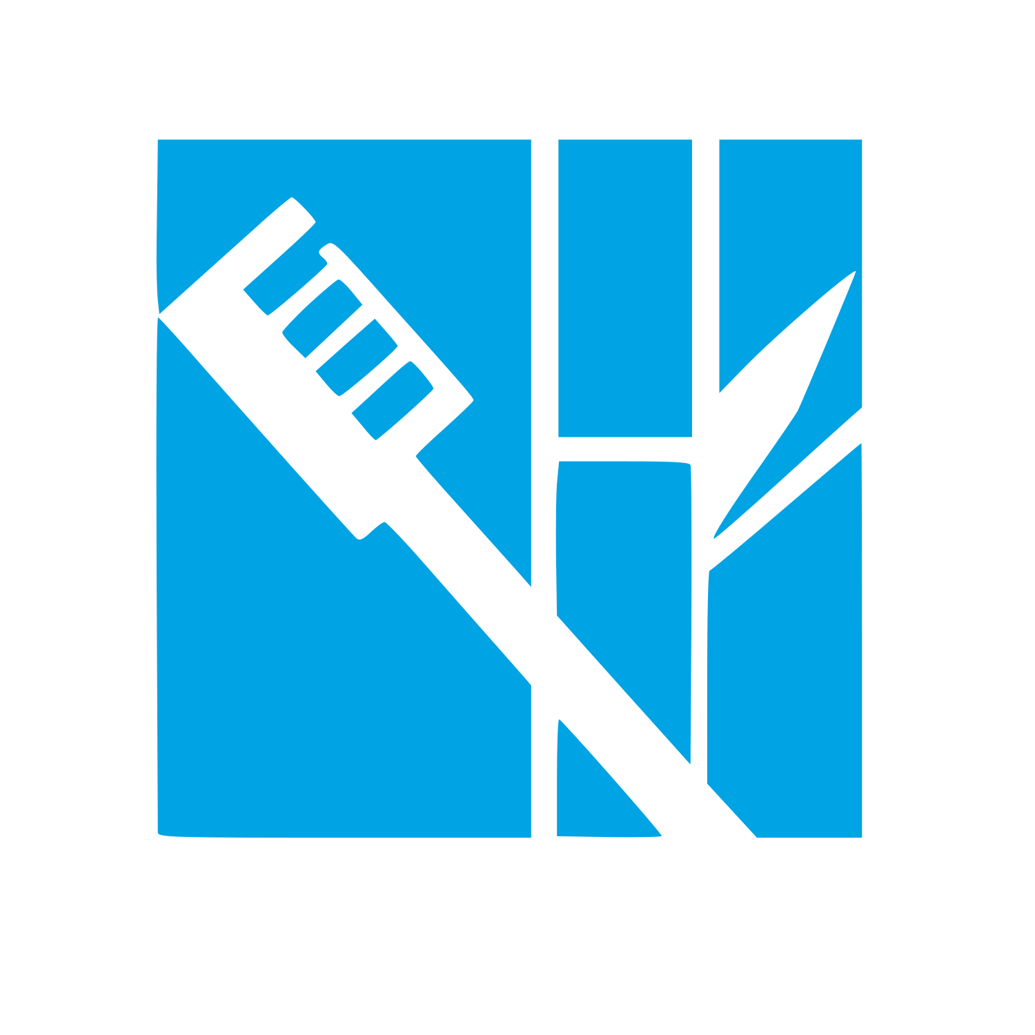 Bamboo Toothbrush Brutalist Logo #00a3e4