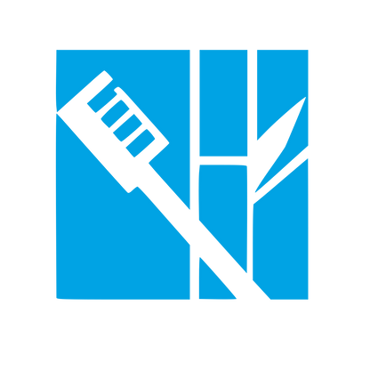 Bamboo Toothbrush Brutalist Logo #00a3e4