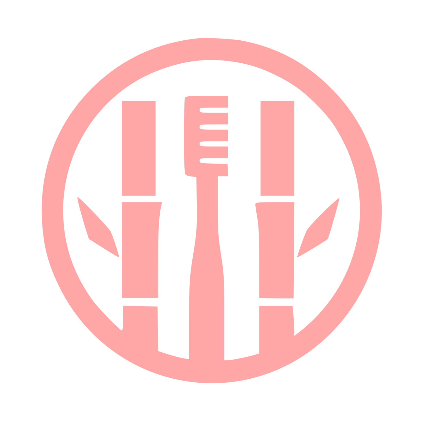 Bamboo Toothbrush Circle Logo #ffa6a6