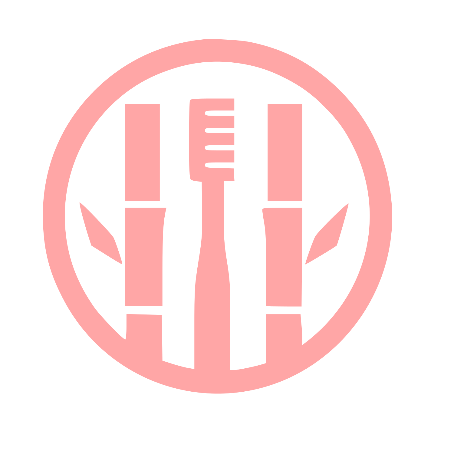 Bamboo Toothbrush Circle Logo #ffa6a6