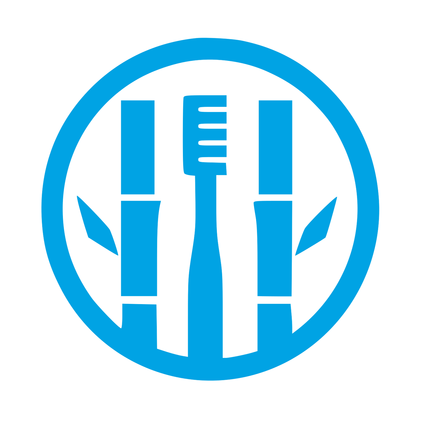 Bamboo Toothbrush Circle Logo #00a3e4