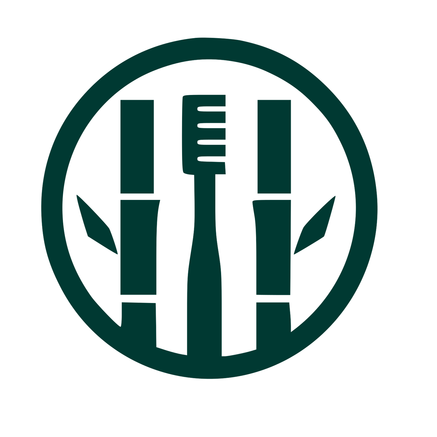 Bamboo Toothbrush Circle Logo #003932