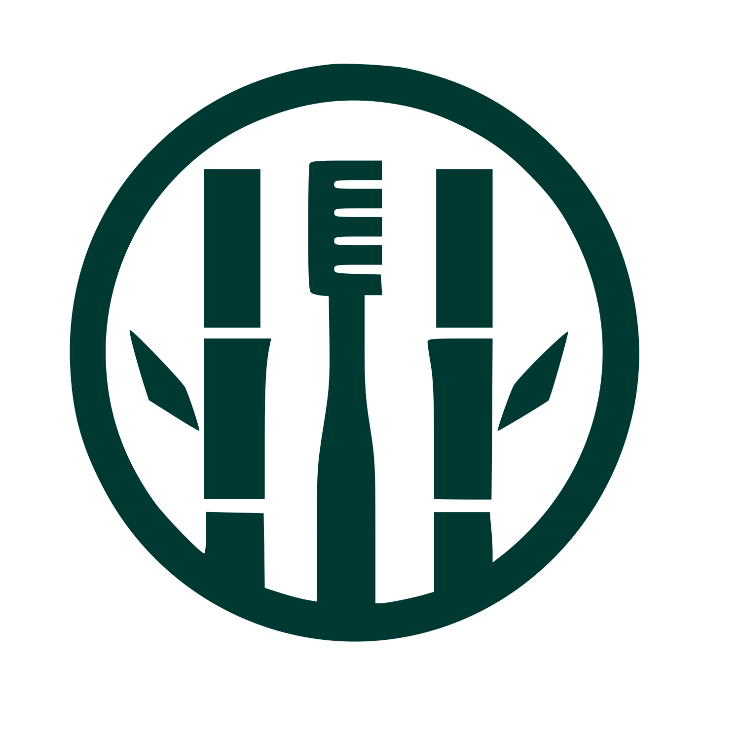 Bamboo Toothbrush Circle Logo #003932