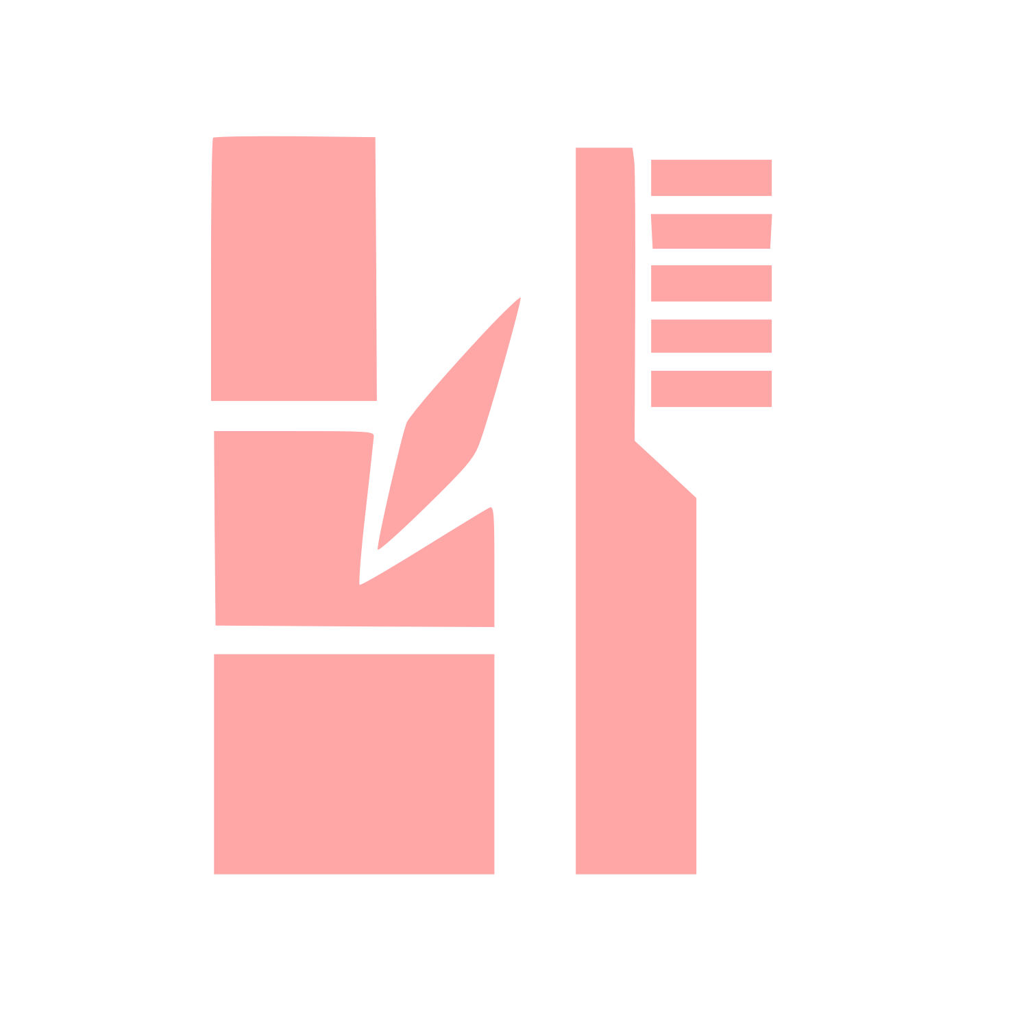 Bamboo Toothbrush Brutalist Logo #ffa6a6
