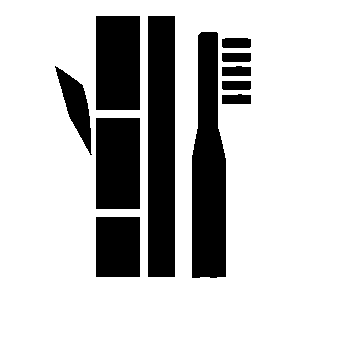 Bamboo Toothbrush Brutalist Logo