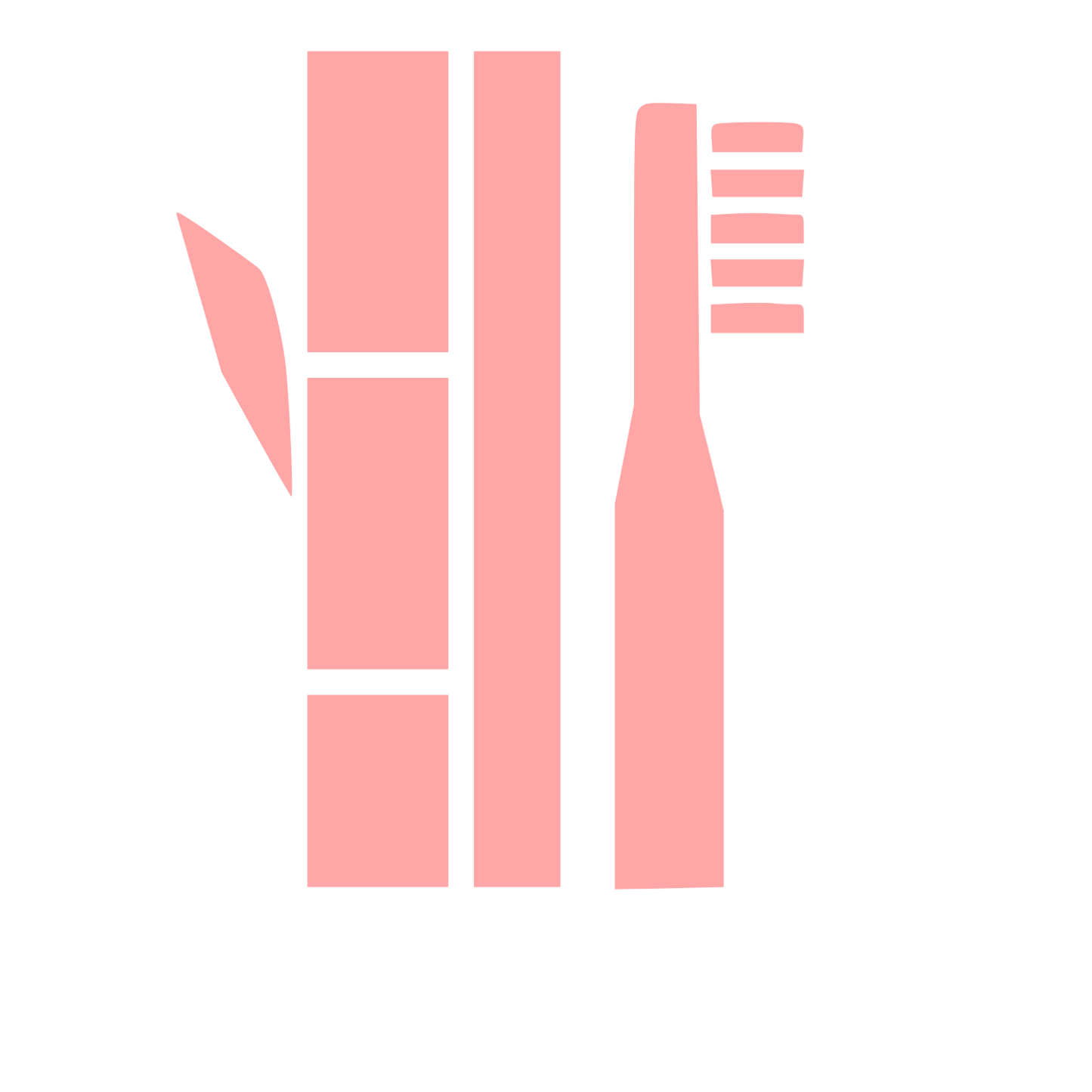Bamboo Toothbrush Brutalist Logo #ffa6a6