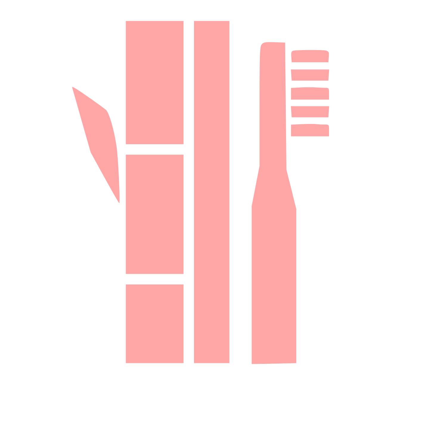 Bamboo Toothbrush Brutalist Logo #ffa6a6