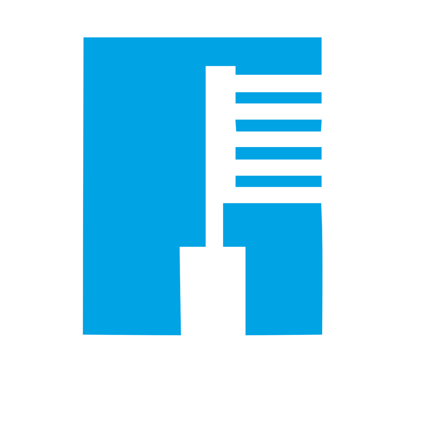 Bamboo Toothbrush Brutalist Logo #00a3e4