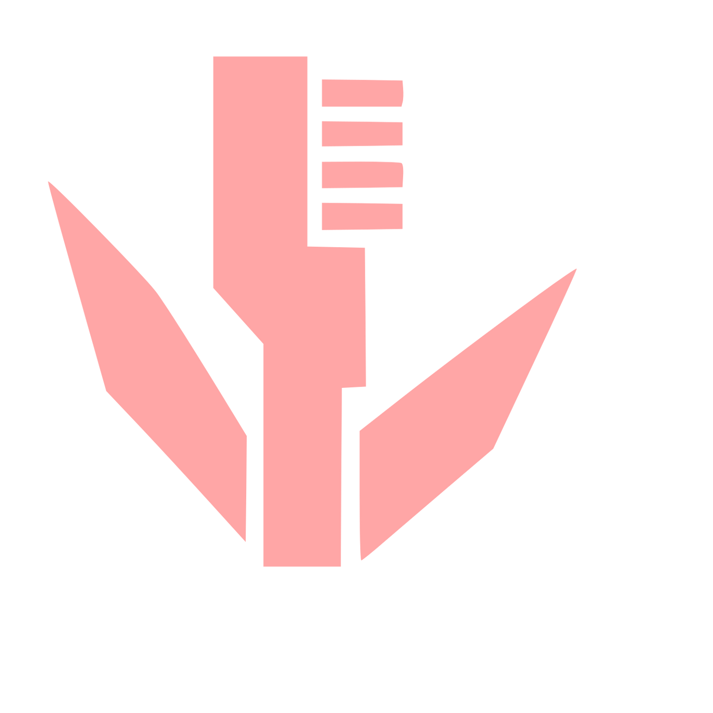 Toothbrush Leaf Emblem Logo #ffa6a6