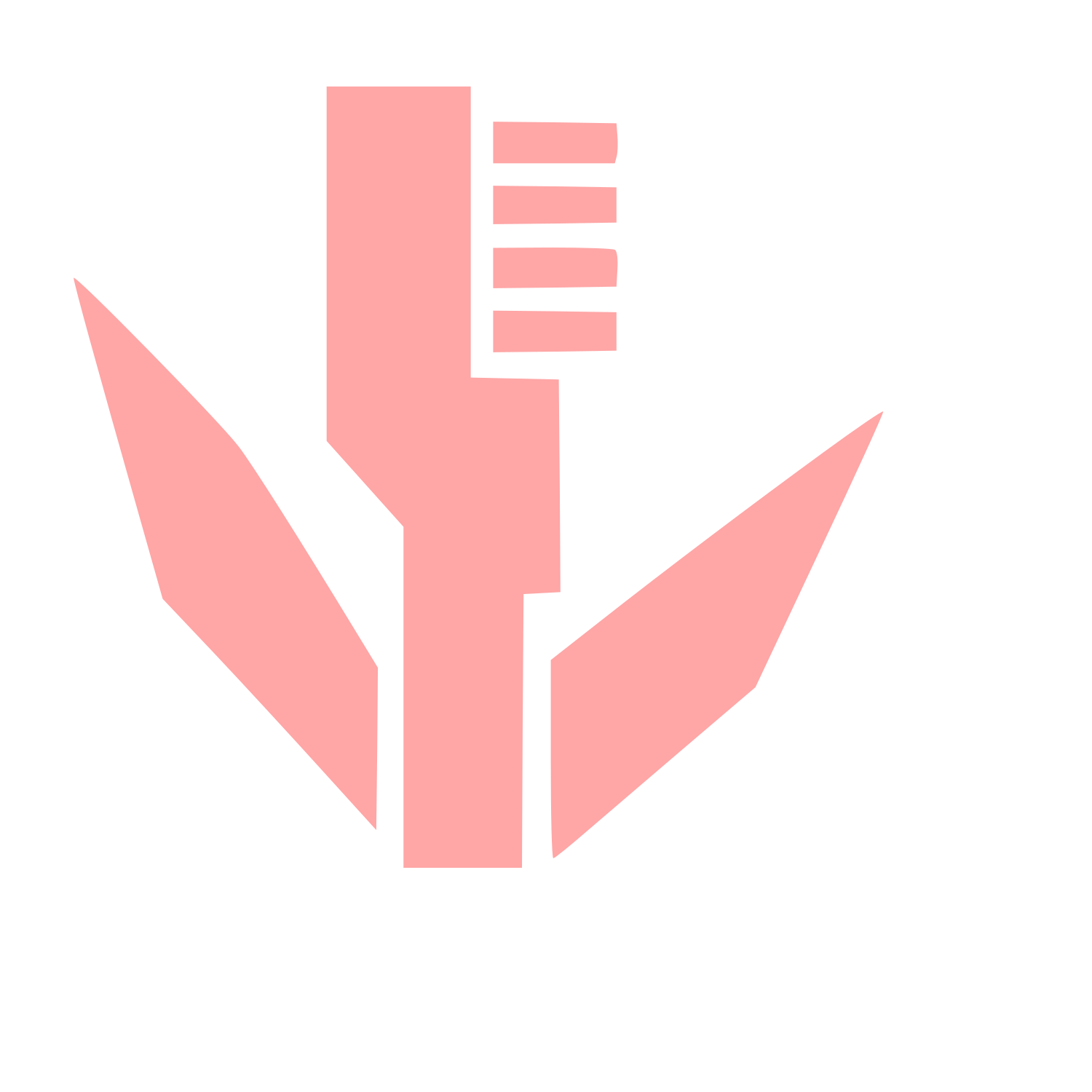 Toothbrush Leaf Emblem Logo #ffa6a6