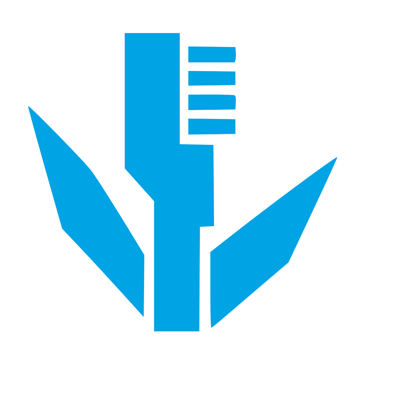 Toothbrush Leaf Emblem Logo #00a3e4