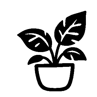 Hand-Drawn Potted Plant Logo