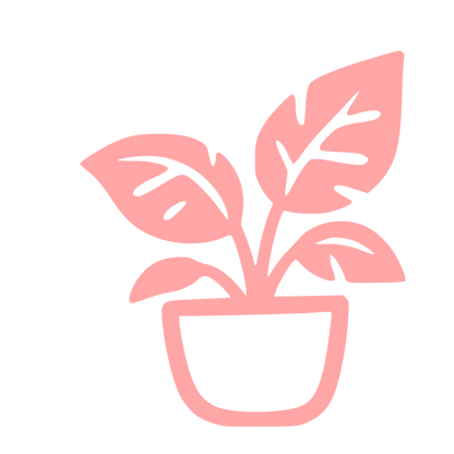 Hand-Drawn Potted Plant Logo #ffa6a6