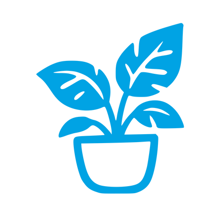 Hand-Drawn Potted Plant Logo #00a3e4