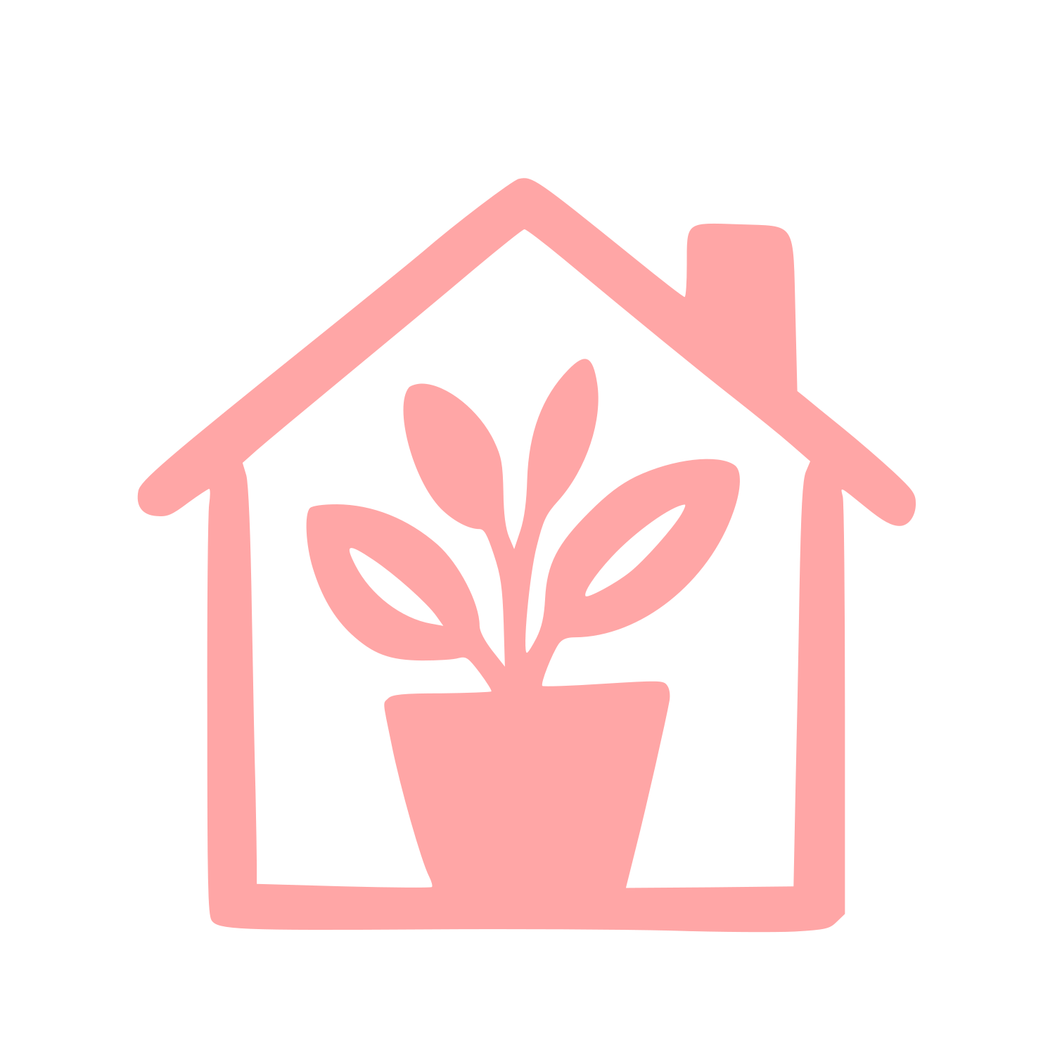 House Plant Home Logo #ffa6a6