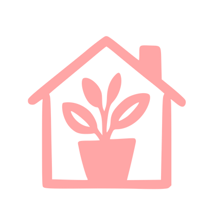 House Plant Home Logo #ffa6a6