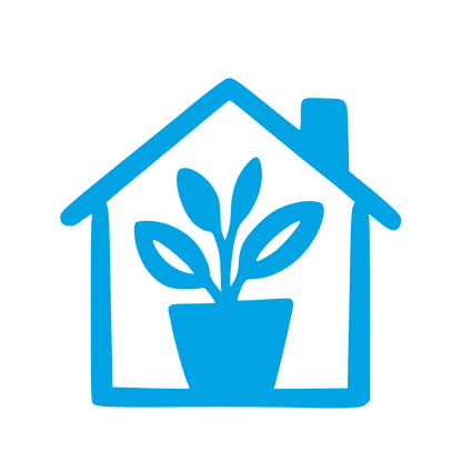 House Plant Home Logo #00a3e4