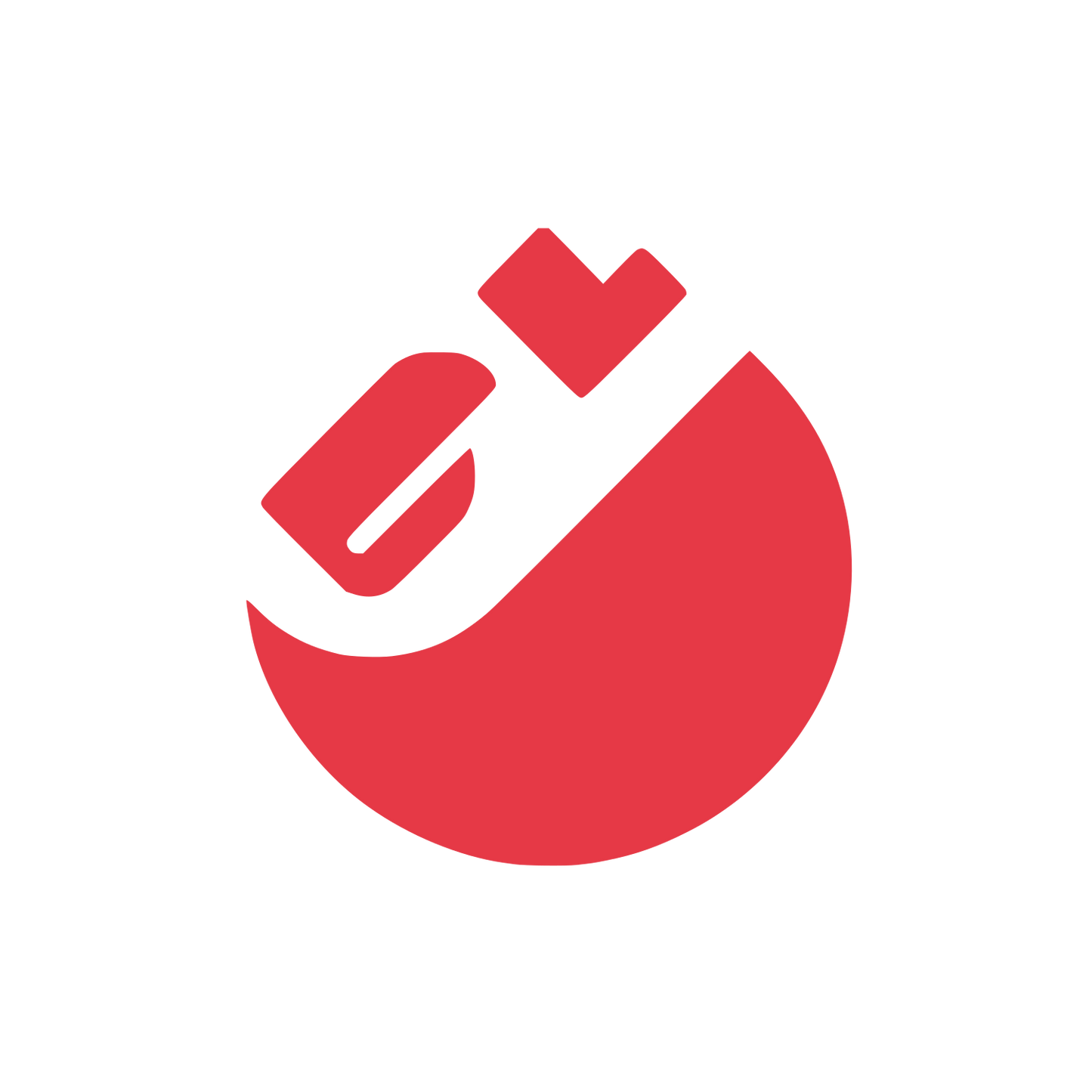 Half-Circle Cleaning Service Logo #E63946
