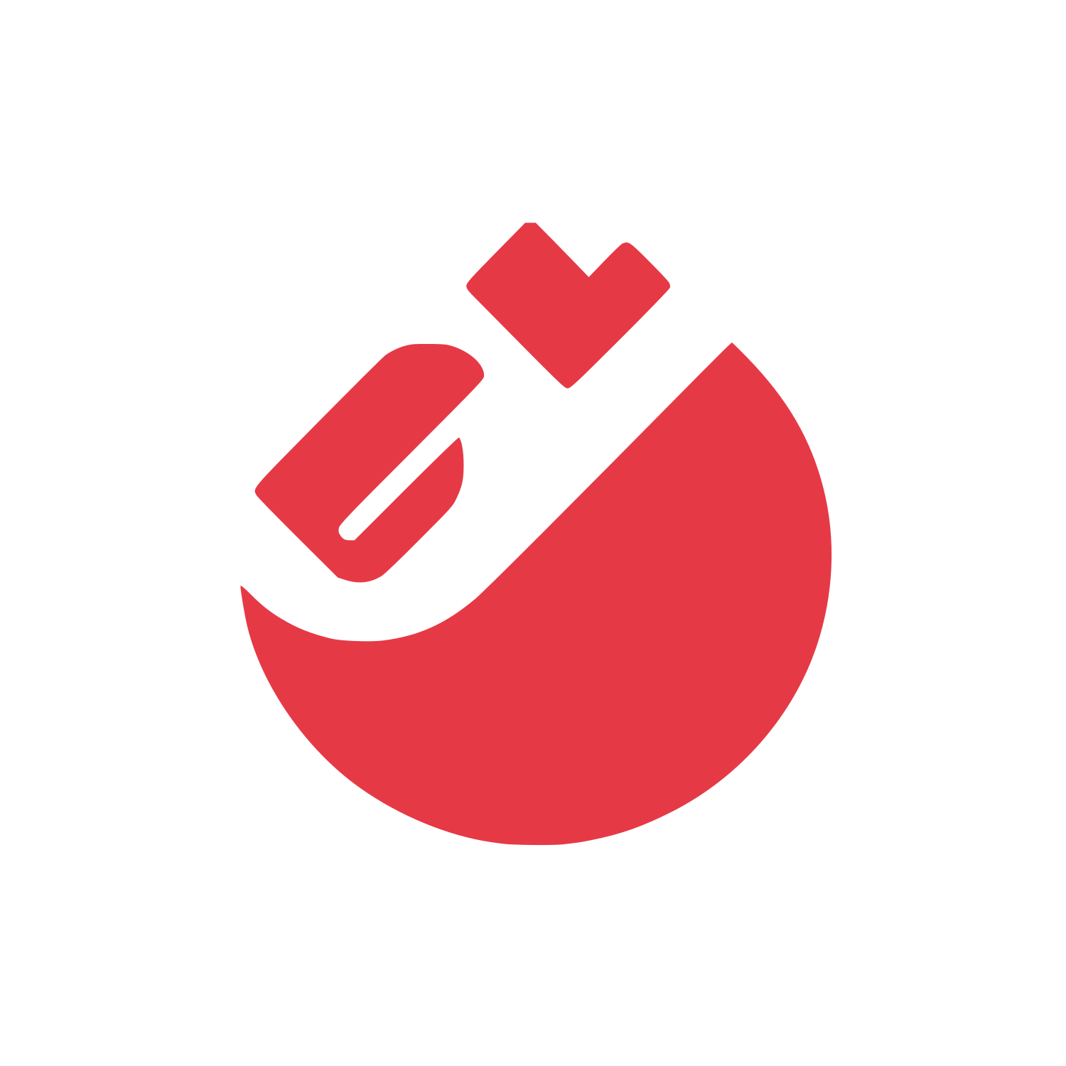 Half-Circle Cleaning Service Logo #E63946