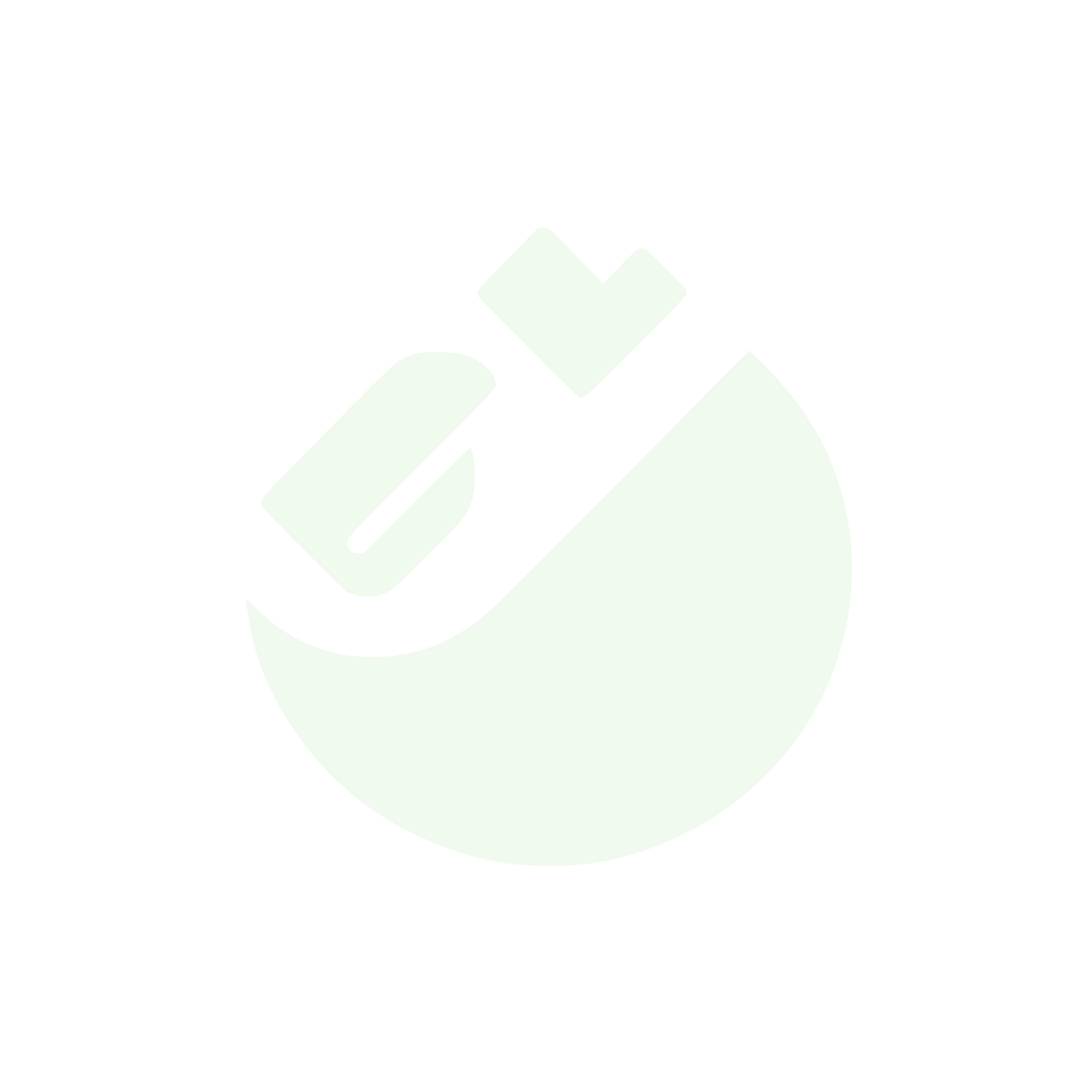 Half-Circle Cleaning Service Logo #F1FAEE
