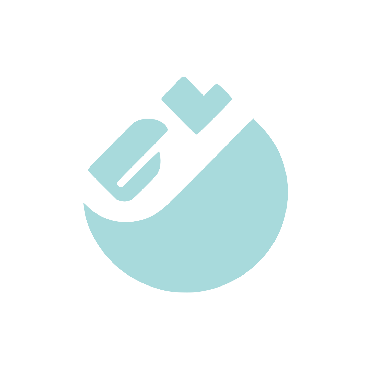 Half-Circle Cleaning Service Logo #A8DADC