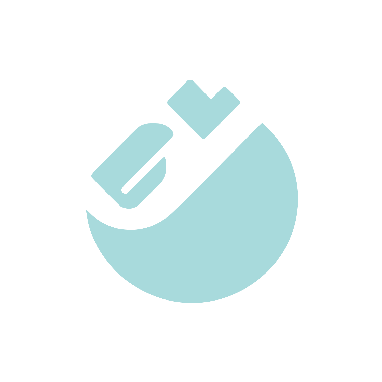 Half-Circle Cleaning Service Logo #A8DADC