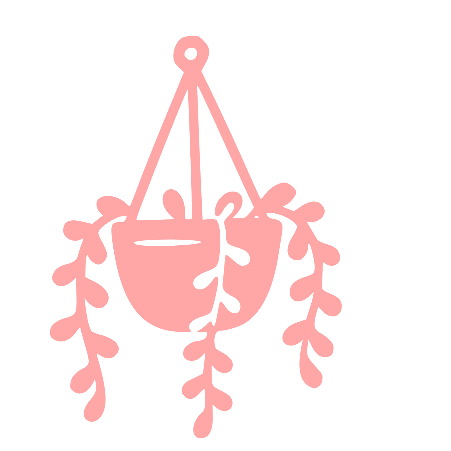 Hanging Plant Pot Logo #ffa6a6