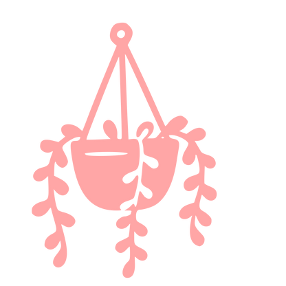 Hanging Plant Pot Logo #ffa6a6