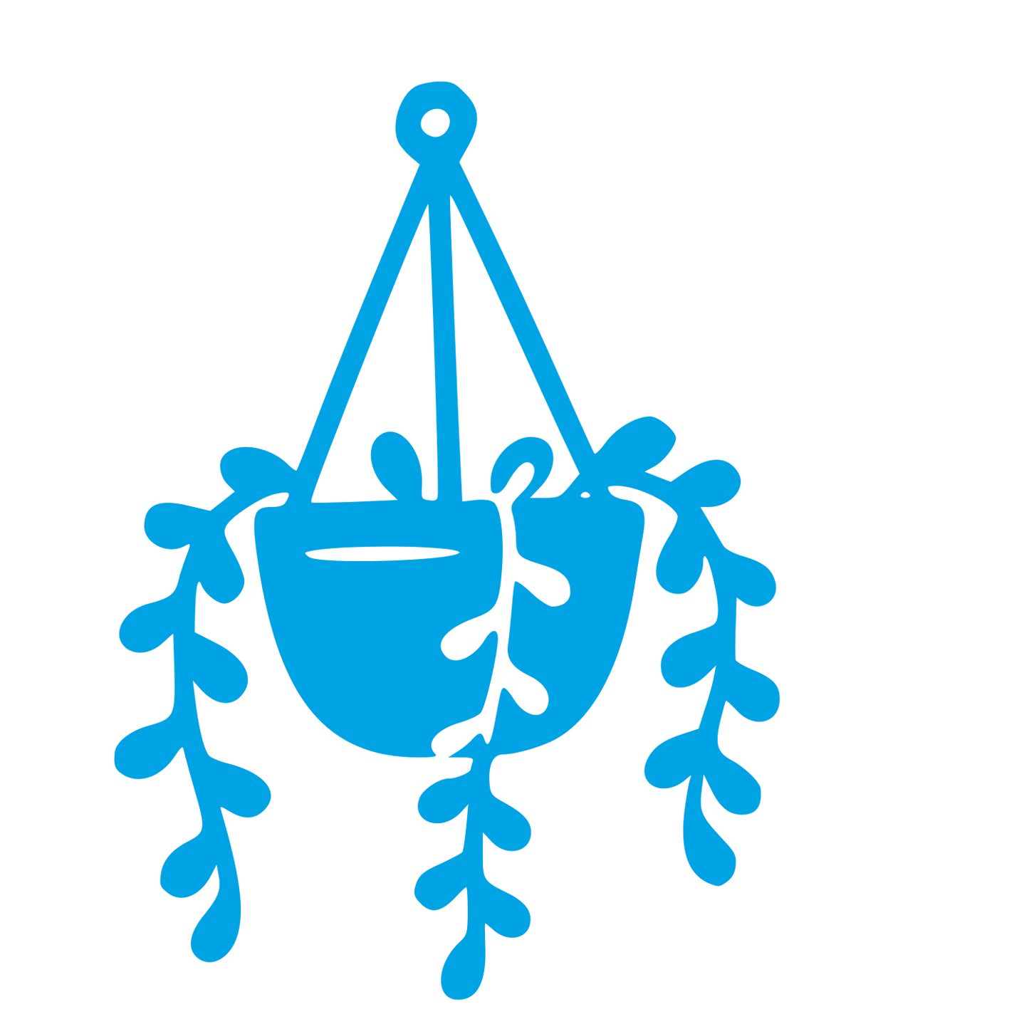 Hanging Plant Pot Logo #00a3e4