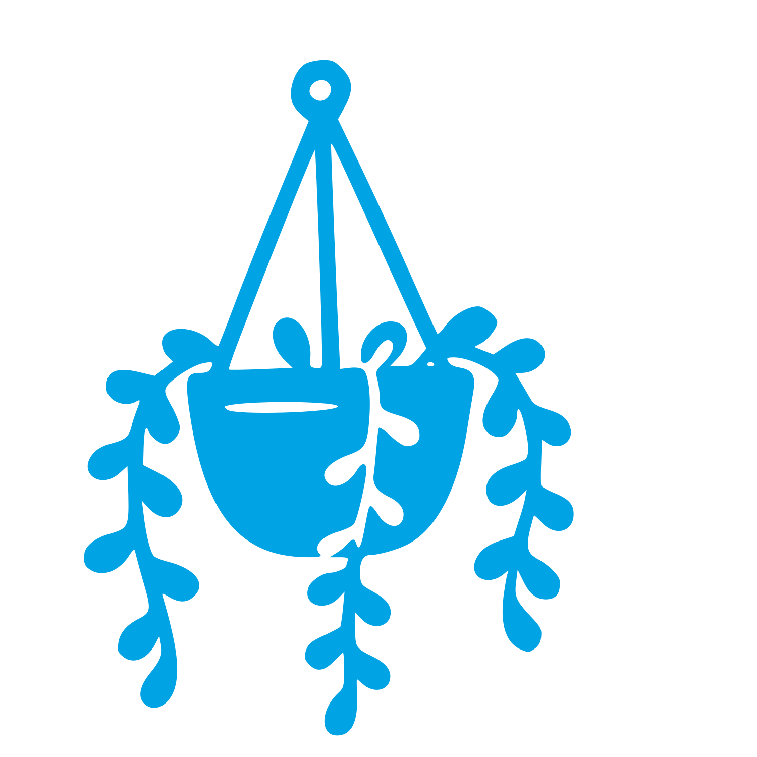 Hanging Plant Pot Logo #00a3e4