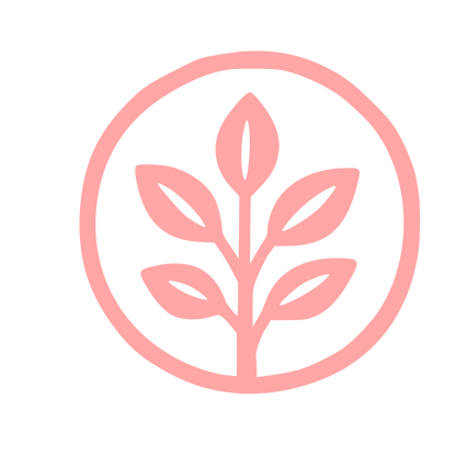 Plant Stem Circle Logo #ffa6a6