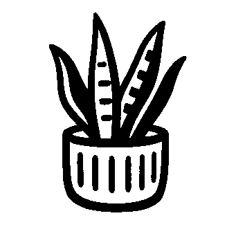 Hand-Drawn Potted Plant Logo