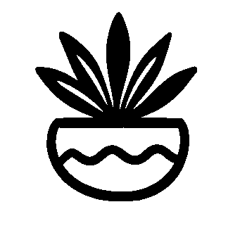 Potted Plant Hand-Drawn Logo