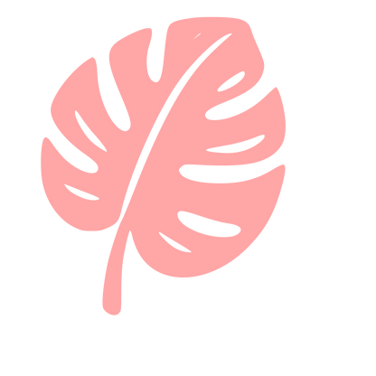 Monstera Leaf Houseplant Logo #ffa6a6